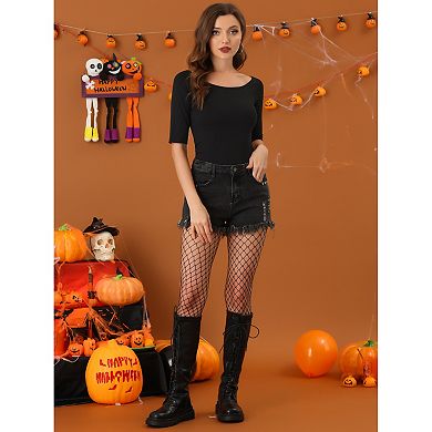 2 Packs Women's Half Sleeves Scoop Neck Fitted Layering Top T-shirts