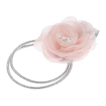 Fashion Elegant Mesh Flower Hair Rope For Women 2.76"x2.36" 1 pc