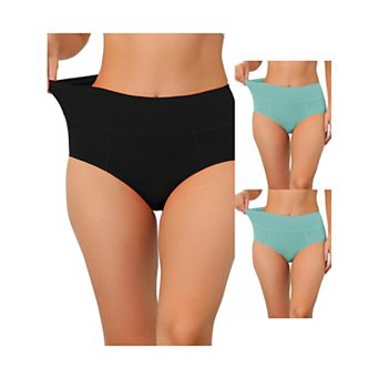 3 Packs Women's Cotton High Waist (available In Plus Size/muti-color), Tummy Control Underwear