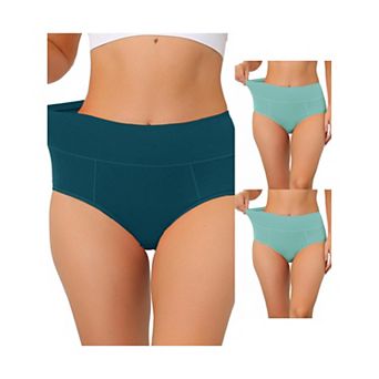 3 Packs Women's Cotton High Waist (available In Plus Size/muti-color), Tummy Control Underwear