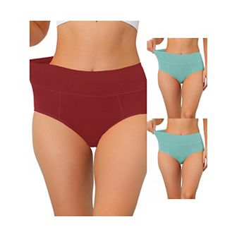 3 Packs Women's Cotton High Waist (available In Plus Size/muti-color), Tummy Control Underwear