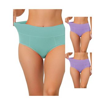 3 Packs Women's Cotton High Waist (available In Plus Size/muti-color), Tummy Control Underwear