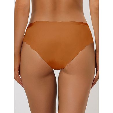 2 Packs Traceless Panties For Women No Show Stretch Solid Underwear Invisible Brief Muti-color