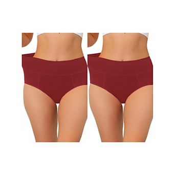 2 Packs Women's Cotton High Waist (available In Plus Size), Tummy Control Underwear