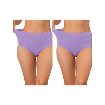 2 Packs Women's Cotton High Waist (available In Plus Size), Tummy Control Underwear