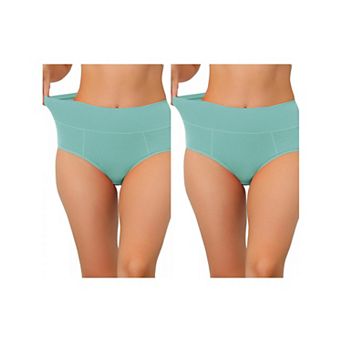 2 Packs Women's Cotton High Waist (available In Plus Size), Tummy Control Underwear