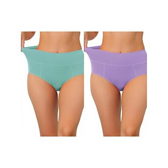 2 Packs Women's Cotton High Waist (available In Plus Size), Tummy Control Underwear