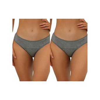 2 Packs Women's Underwear Mid-waisted Hipster Panties, Available In Plus Size