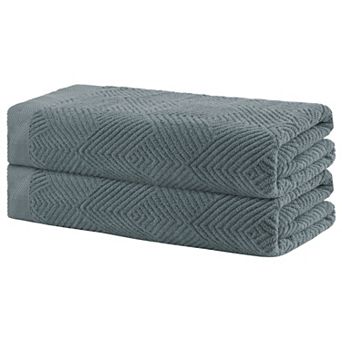 2 Pack Cotton Bath Towels, Quicker to Dry and Lightweight Towels for Bathroom 28" x 56"