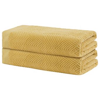 2 Pack Cotton Bath Towels, Quicker to Dry and Lightweight Towels for Bathroom 28" x 56"