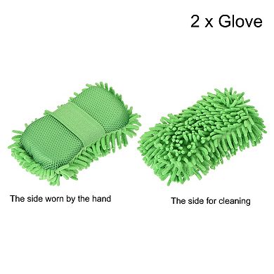 Chenille Wash Gloves Microfiber Washing Sponge Mitten Dry Duster for Daily Cleaning