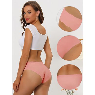 2 Packs Traceless Panties For Women No Show Stretch Solid Underwear Invisible Brief