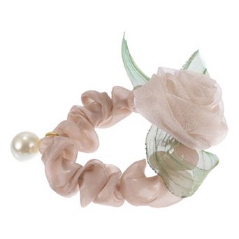 Fashion Rose Flower Hair Scrunchies For Women 3.15"x1.97" 1 pc