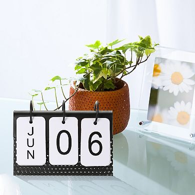 Flip Calendar Turn Page Month Date Display For Desk Office Home Decoration