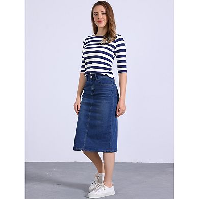 2 Packs Women's Elbow Sleeves Round Neck Casual Printed T-shirts