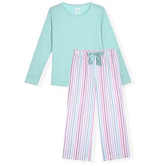 Sleep On It Girls 2 pc Woven Flannel Plaid Pajama Sets