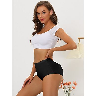 2 Packs Women's Elastic High-waisted Traceless Brief Breathable No Show Hipster Underwear Muti-color