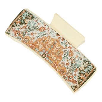 Fashion Grace Painting Hair Clips For Women 3.94"x1.97"x1.77" Orange Beige 1 pc