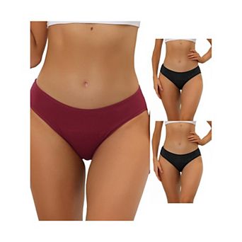3 Packs Women's Underwear Mid-rised Hipster Panties, Available In Plus Size