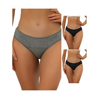 3 Packs Women's Underwear Mid-rised Hipster Panties, Available In Plus Size