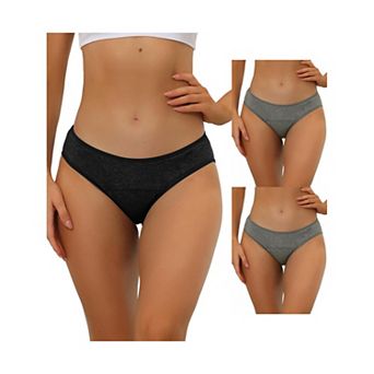 3 Packs Women's Underwear Mid-rised Hipster Panties, Available In Plus Size