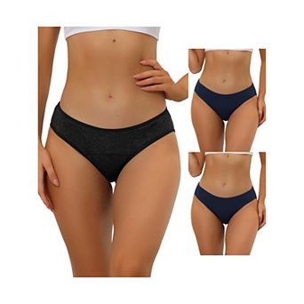 3 Packs Women's Underwear Mid-rised Hipster Panties, Available In Plus Size