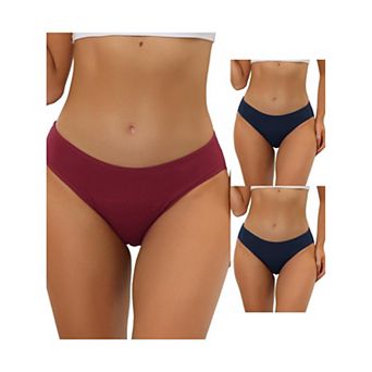 3 Packs Women's Underwear Mid-rised Hipster Panties, Available In Plus Size
