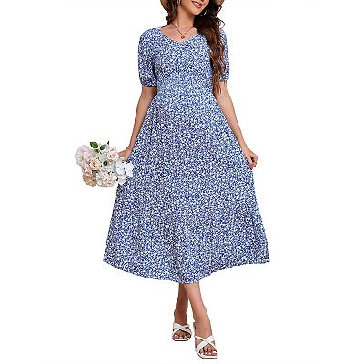 knee length dresses for ladies Sage Casual Sleeveless Pocketed Maternity Midi Dress – PinkBlush main image 0