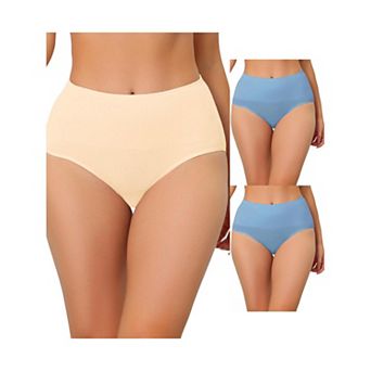 3 Packs Underwear For Women High Waist Shaping Tummy Control Panties Breathable Brief