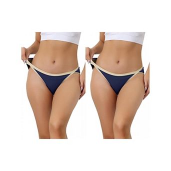 2 Packs Women's Underwear Low Waist Breathable Stretch Hipster Briefs