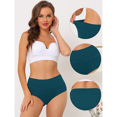 3 Packs Women's Cotton High Waist (available In Plus Size), Tummy Control Underwear