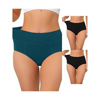 3 Packs Women's Cotton High Waist (available In Plus Size), Tummy Control Underwear