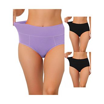 3 Packs Women's Cotton High Waist (available In Plus Size), Tummy Control Underwear