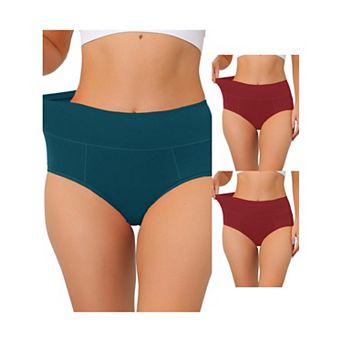 3 Packs Women's Cotton High Waist (available In Plus Size), Tummy Control Underwear