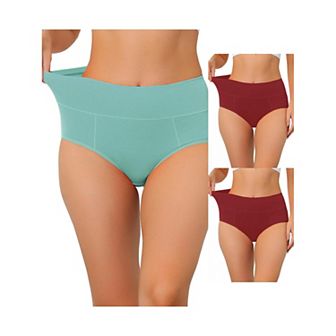 3 Packs Women's Cotton High Waist (available In Plus Size), Tummy Control Underwear