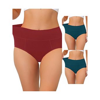 3 Packs Women's Cotton High Waist (available In Plus Size), Tummy Control Underwear