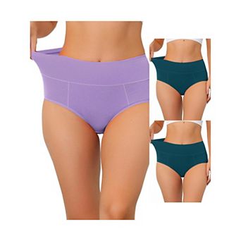3 Packs Women's Cotton High Waist (available In Plus Size), Tummy Control Underwear