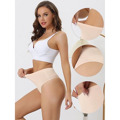 2 Packs Women's Hign Waist G-string Thongs, Tummy Control Stretch Panties, T-back Undepants