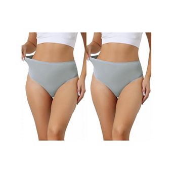 2 Packs Women's Hign Waist G-string Thongs, Tummy Control Stretch Panties, T-back Undepants