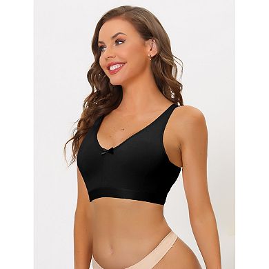 3 Packs Women's Wirefree Padded Adjustable Straps Full Coverage Push Up Bras