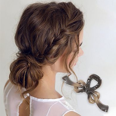 Fashion Gradient Color Bow Hair Clips For Women 5.12"x2.36"x2.17" 1 Pc