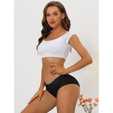 2 Packs Panties For Women Unlined Comfortable Underwear No Show Elastic Waist Brief