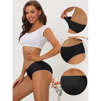 2 Packs Panties For Women Unlined Comfortable Underwear No Show Elastic Waist Brief
