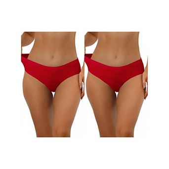 2 Packs Panties For Women Unlined Comfortable Underwear No Show Elastic Waist Brief