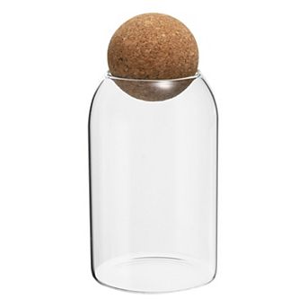 17oz Kitchen Glass Jar Candy Jars Decorative Glass Canister For Nuts Sugar Coffee Beans (10x9cm)