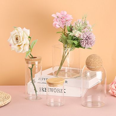 17oz Kitchen Glass Jar Candy Jars Decorative Glass Canister For Nuts Sugar Coffee Beans (10x9cm)