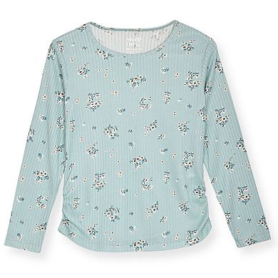 Sleep On It Girls 2-Piece Hacci Pajama Top and Pajama Pants Set with Matching Scrunchie