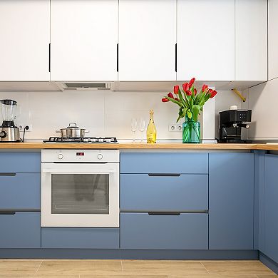 25 Pack Finger Edge Pull Cabinet Concealed Handles 160mm Hole Center