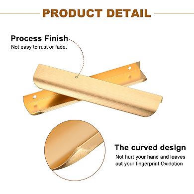 25 Pack Finger Edge Pull Cabinet Concealed Handles 160mm Hole Center