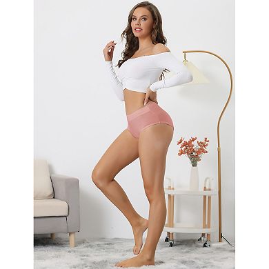 2 Packs Women's Breathable Underwear Cotton Comfortable Stretch 3 Layers High Waist Panties